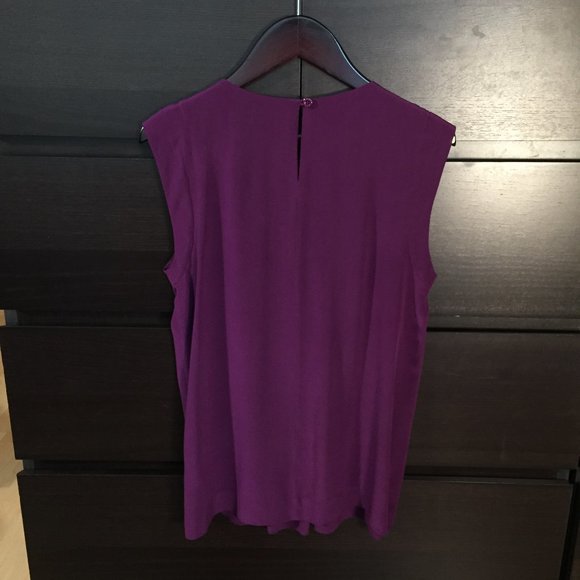 French Connection 100% Silk Blouse in Royal Purple - Picture 2 of 5
